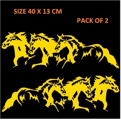 RUDRANSH Sticker & Decal for Car & Bike(Yellow)
