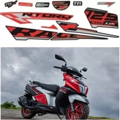 BR BULL Sticker & Decal for Scooter(Red, Black)