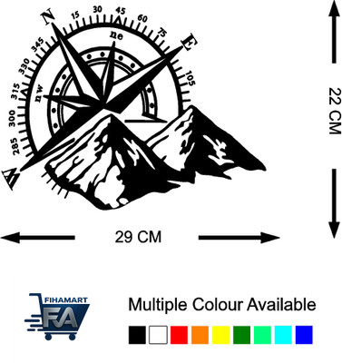 FihaMart Sticker & Decal for Car(Black, White, Red, Orange, Yellow, Blue, Green)