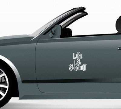 KREEPO Sticker & Decal for Car & Bike(White)