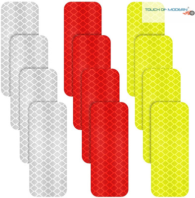 TOUCH OF MODERN Sticker & Decal for Car & Bike(White, Red, Yellow)