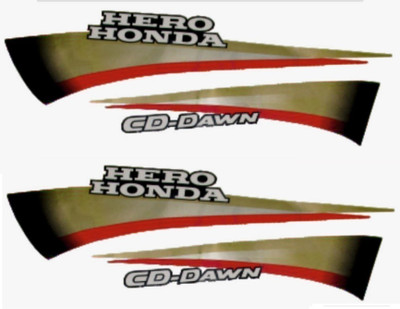 SHINEPRO Sticker & Decal for Bike(Gold)