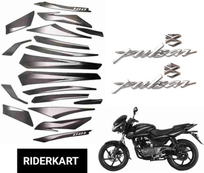 GetPro Sticker & Decal for Bike(Black, Silver)