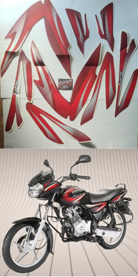 SHINEPRO Sticker & Decal for Bike(Red)