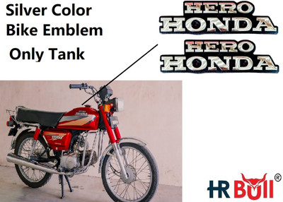HRBull Emblem for Bike(Black, Silver)