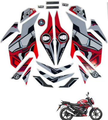 RIDERKART Sticker & Decal for Bike(Multicolor, Red)