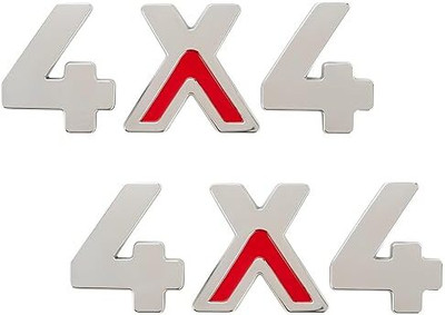 Stylewell Emblem for Car(Silver, Red)