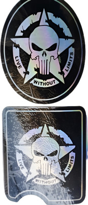 RIDERKART Sticker & Decal for Bike(Black, Silver)