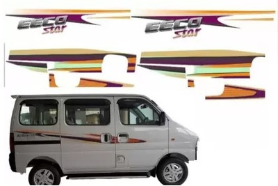 DECAL ARTISTRY Sticker & Decal for Car(Black, Orange, Multicolor)