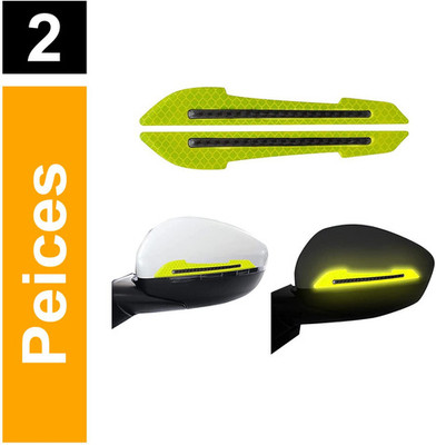 Kelenate 2 Pcs Car Rearview Mirror Anti-Collision Reflective Protection - Green 1 mm x 1 m Green Reflective Tape(Pack of 2)