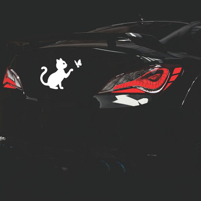 CVANU Sticker & Decal for Car & Bike(White)