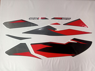 RideStick Sticker & Decal for Bike(Red, Black, Multicolor)