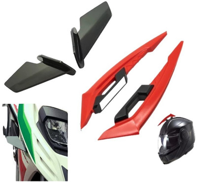 acube mart Helmet Mohawk for Bike(Red, Black)