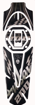 GRAPHIX DESIGN Sticker & Decal for Bike(Grey)