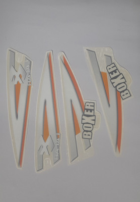 pnk Sticker & Decal for Bike(Grey, Orange)