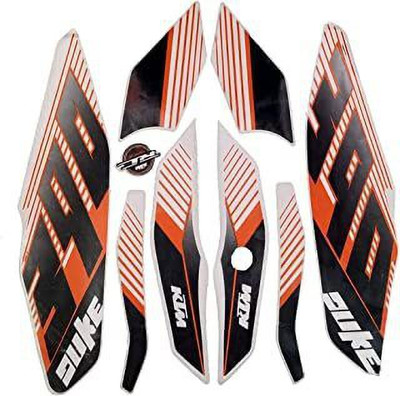 GANNET Sticker & Decal for Car & Bike(Black, White, Orange, Multicolor)