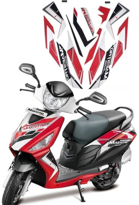 DECAL ARTISTRY Sticker & Decal for Scooter(Red)