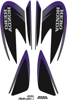 GANNET Sticker & Decal for Bike(Multicolor)
