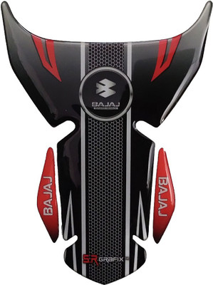 S.R Grafix BAJAJ BLACK TANK PAID Bike Tank Pad