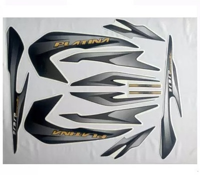 SHREE Sticker & Decal for Bike(Grey, Black)