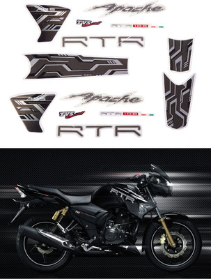 DECAL ARTISTRY Sticker & Decal for Bike(Black)