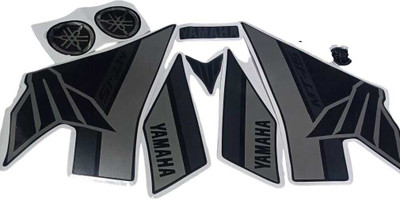 DECAL ARTISTRY Sticker & Decal for Bike(Black, Grey)