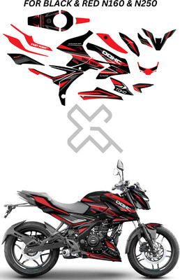 Grayfixx Sticker & Decal for Bike(Black, Red)