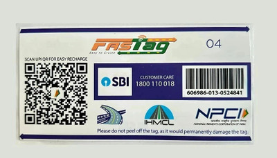 SBI Fastag for Car(Transparent)