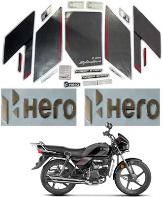 RIDERKART Sticker & Decal for Bike(Multicolor, Grey)