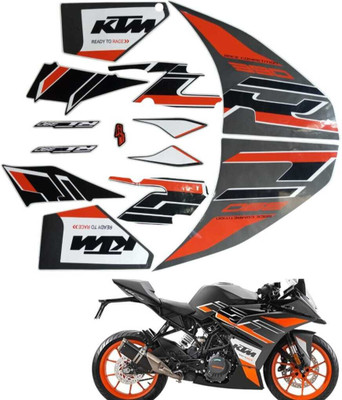 GANNET Sticker & Decal for Bike(Multicolor, Orange)