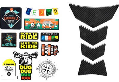 acube mart Sticker & Decal for Bike(Black)
