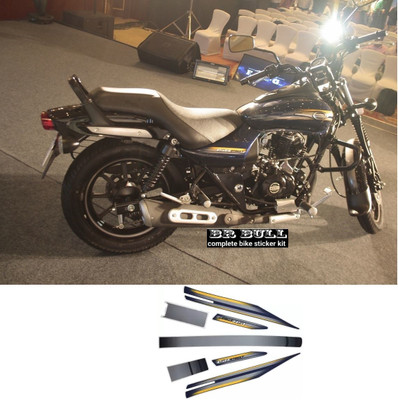 BR BULL Sticker & Decal for Bike(Blue, Yellow, Black)