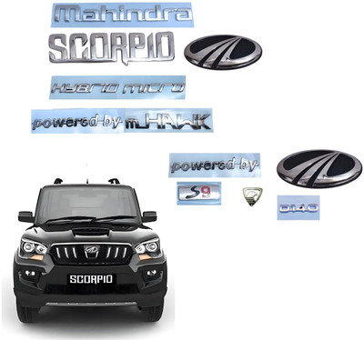 SKM SELLER Emblem for Car(Silver, Black)