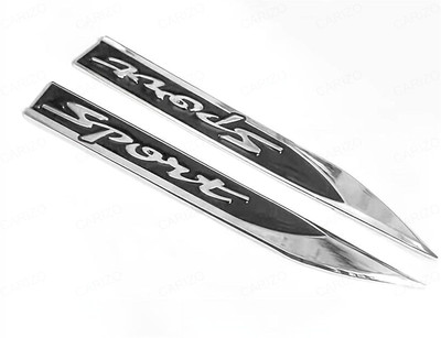 CARIZO Emblem for Car & Bike(Black, Silver)