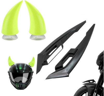 acube mart Helmet Mohawk for Bike(Black, Yellow)