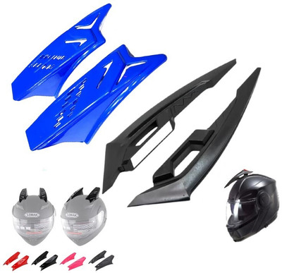 acube mart Helmet Mohawk for Bike(Black, Blue)