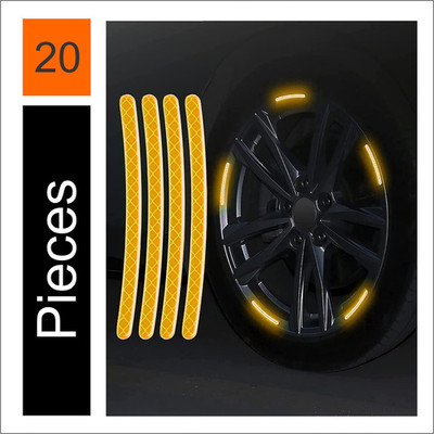 Allure Auto Sticker & Decal for Car & Bike(Yellow)