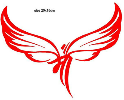 AarnaDecals Sticker & Decal for Car & Bike(Red)