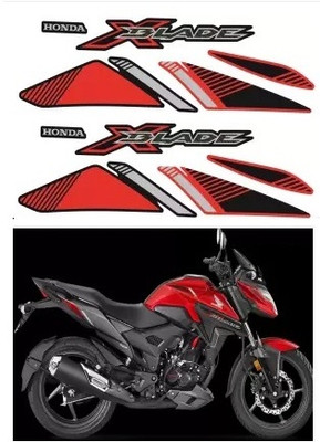 SHINEPRO Sticker & Decal for Bike(Red, Multicolor)