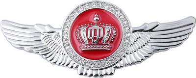 OAN Emblem for Car & Bike(Silver, Red)