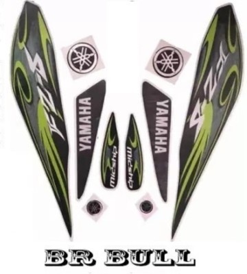 BR BULL Sticker & Decal for Bike(Green, Black)