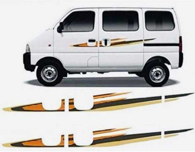 RIDERKART Sticker & Decal for Car(Multicolor, Orange)