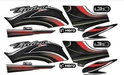 ABARA Sticker & Decal for Bike(Red, Black, Multicolor)
