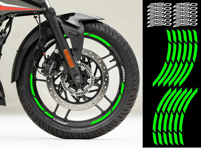 mamata auto grafix Sticker & Decal for Bike(Green, White)