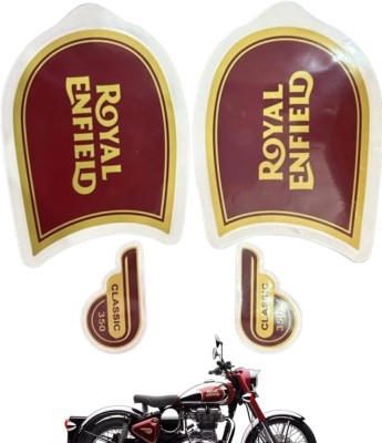 RIDERKART Sticker & Decal for Bike(Maroon)