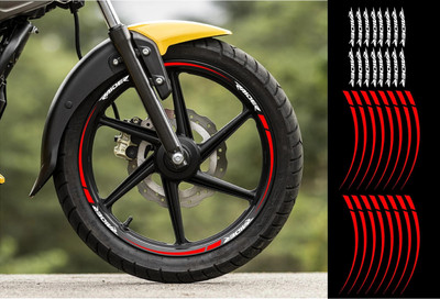 Badal Graphics Sticker & Decal for Bike(Red, White)