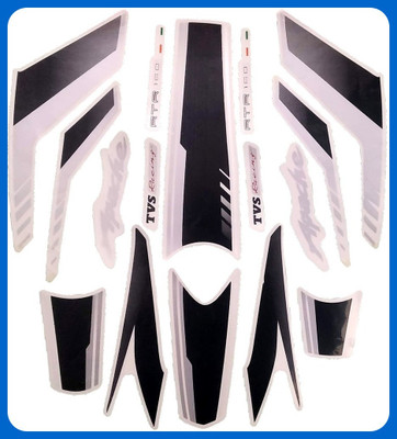 Ultimate Vision Sticker & Decal for Bike(Black, White)