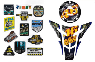 acube mart Sticker & Decal for Bike(Black)