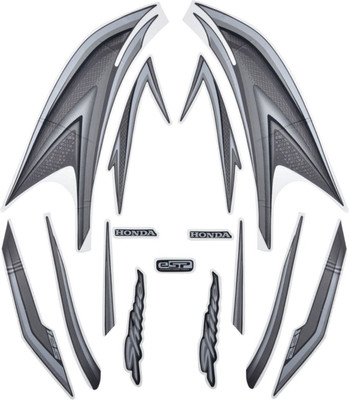 Voiture Sticker & Decal for Bike(Black, Grey)