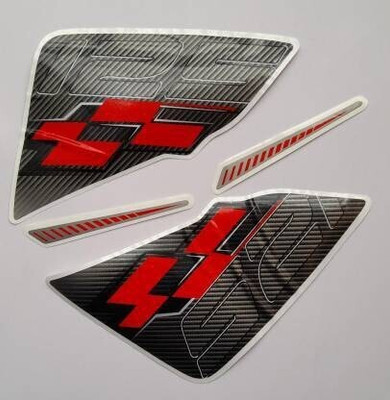 GANNET Sticker & Decal for Scooter(Red, Silver)